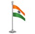 Picture of Indian Car Dashboard Flag 2 Inch x 3 Inch |  Stainless Steel and Plastic Blush Rose Gold Base